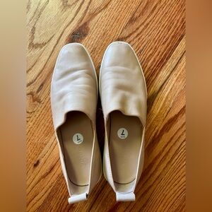 Vince Women's Tan Leather Slip-On Sneakers